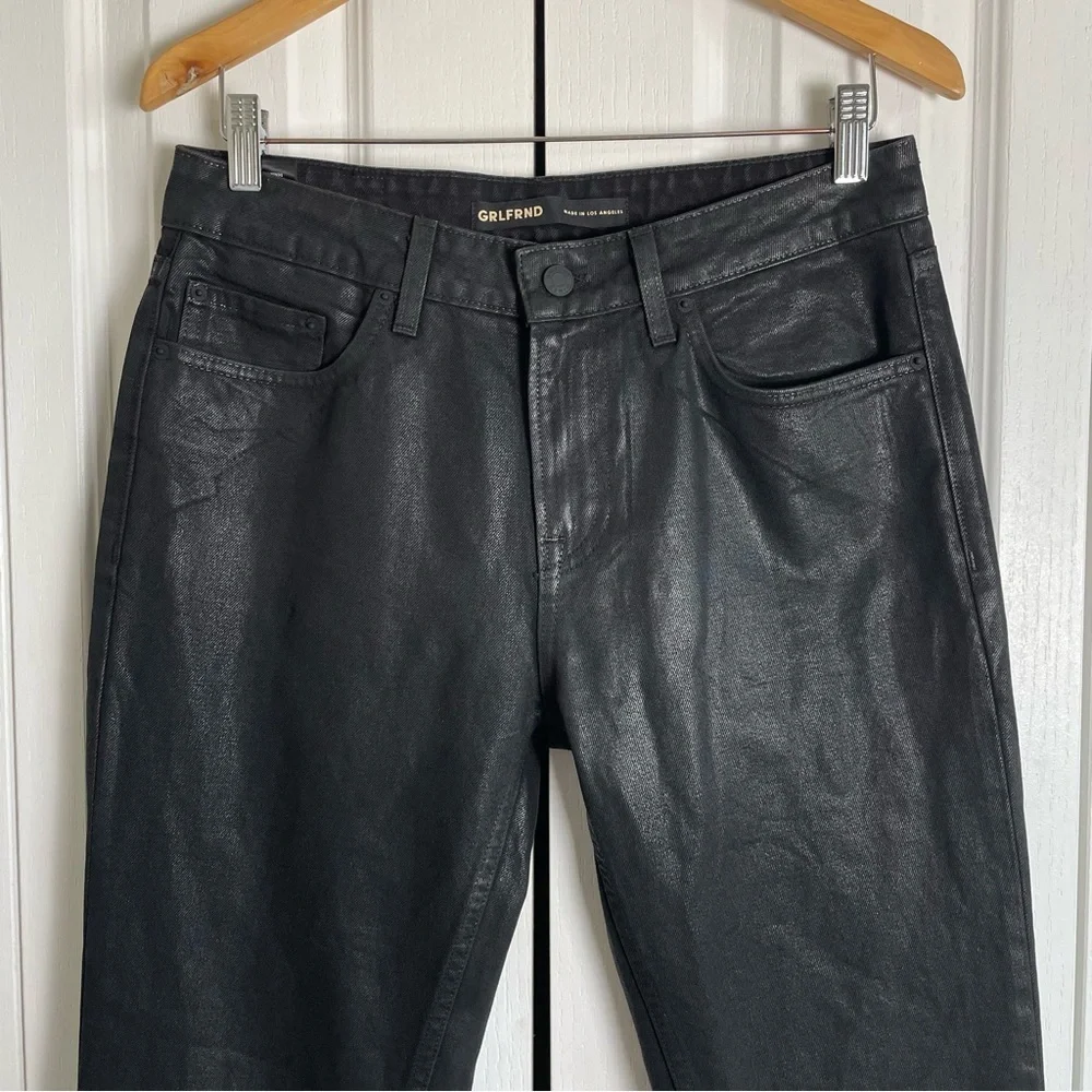 NWOT GRLFRND Hailey Low Rise Slim Boot Jeans Pants Womens 27 in Manhattan Coated - Picture 3 of 16